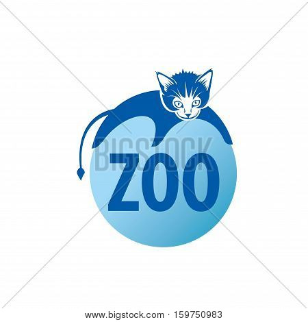 Template design logo zoo. Vector illustration of icon