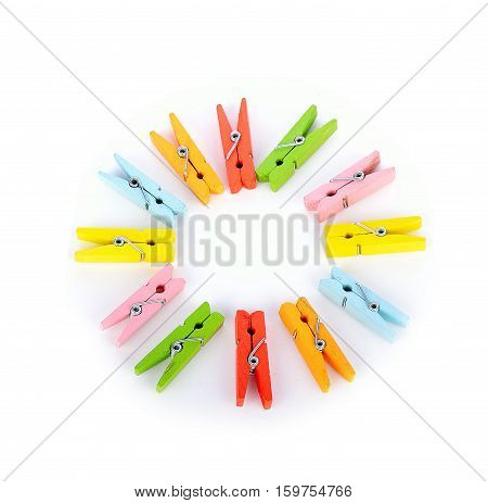 Colorful clothes pin or Colorful clothes peg
