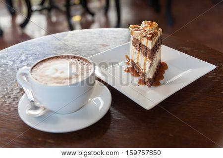 Banoffee Pie Cakes With Coffee Latte Art