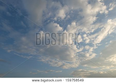 Bright dawn over Mediterranean Sea,sky in thailand.