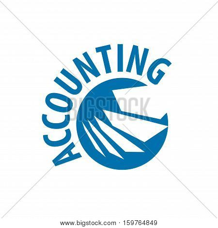 template design logo accounting. Vector illustration of icon