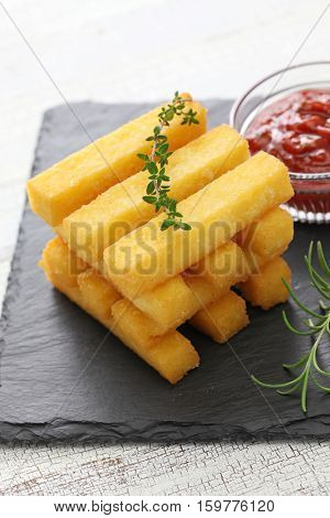 fried polenta, polenta sticks, polenta fries