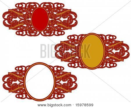 calligraphy crests - color and size choices or adjust center to your liking