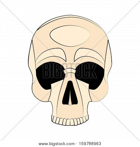 Icon human skull isolated on a white background