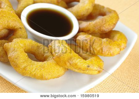 Dessert popolare peruviana chiamata Picarones