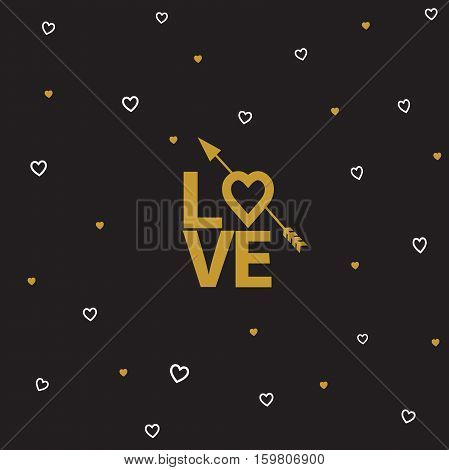 Vectror eps10 illustrations and typography elements.  Valentines day set. I love you vector icon. 14 february.