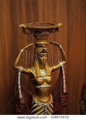 EGYPTIAN TRADITIONAL CULTURE SOUVENIRS (Egyptian traditional culture souvenirs on showcase)