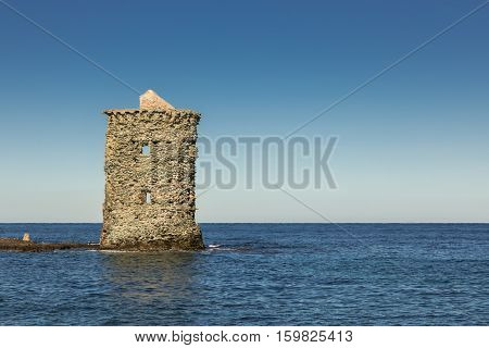 Tour De Santa Maria Della Chiappella On Cap Corse In Corsica