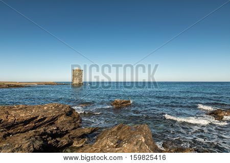 Tour De Santa Maria Della Chiappella On Cap Corse In Corsica