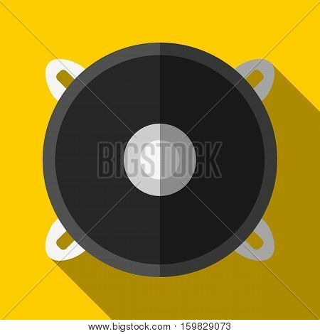 Colorful speaker icon in modern flat style with long shadow.Vector illustration