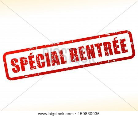 french translation for back to school offers buffered on white background