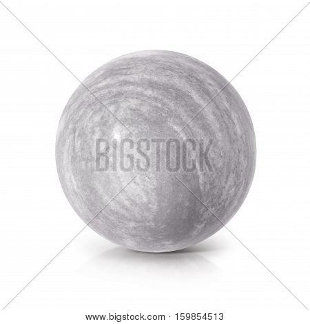 Cement ball 3D illustration on white background