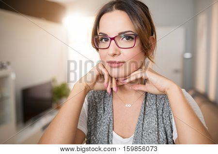 Pretty Intellectual Woman