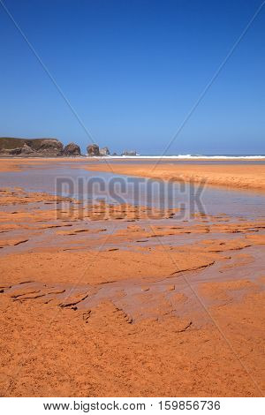 Liencres dunes nature reserve in the Cantabrian sea