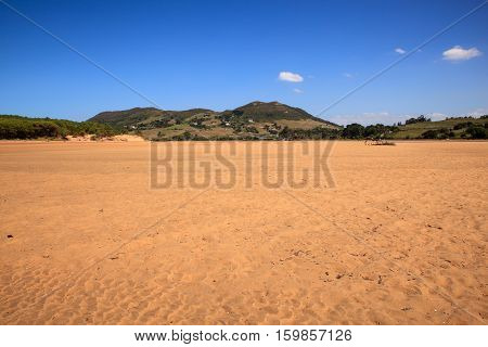Liencres dunes nature reserve in the Cantabrian sea