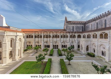 Inner courtyard of the Catholic monastery Alcobaca. Portugal