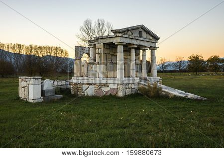 Temple Of Poseidon At Ancient Mantineia, Arcadia, Peloponnese, Greece