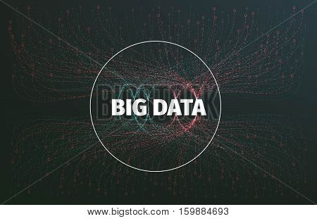 big data background vector illustration. Data streams. Infographic