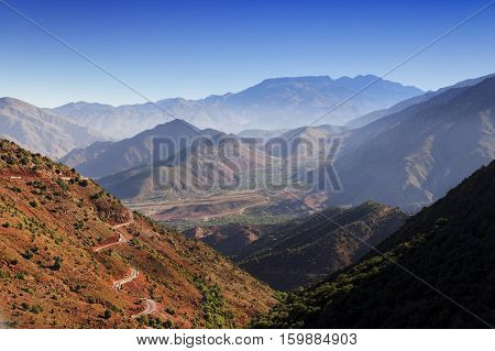 Alpine landscape in the Atlas mountains, Morocco, Africa