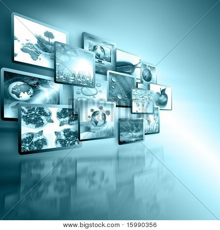 Fjernsyn og internet produktion teknologi koncept