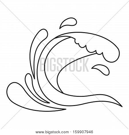 Water wave splash icon. Outline illustration of water wave splash vector icon for web