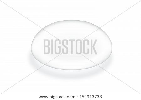 Silicone breast smooth type isolated on white background. Vector object about cosmetic surgery.