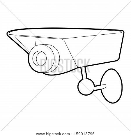 Security camera icon. Outline illustration of security camera vector icon for web