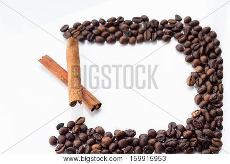 spices for tea and coffee isolated on white background