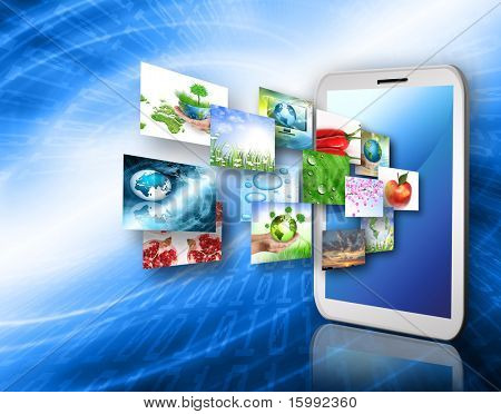 Miglior Internet il concetto di business globale da serie di concetti. Touchpad o Tablet PC