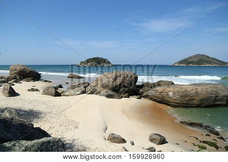 Grumari Beach in the West Zone of Rio de Janeiro, Brazil