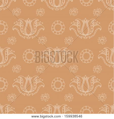 Ethnic floral zentangle pattern. Freehand illustration. Hand drawn pattern for coloring page book greeting card textile decoration.