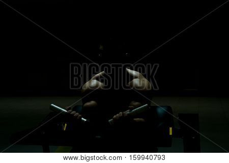 Siluet Man Exercise Biceps
