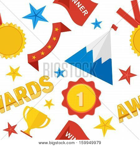 Awards Seamless Pattern Color