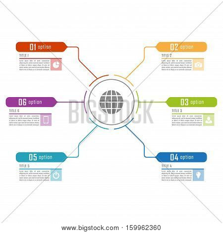 Infographic timeline template can be used for chart, diagram, web design, presentation, advertising, history. Vector infographic illustration