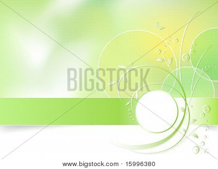 พื้นหลังสีเขียวสปริงฟลาวเวอร์