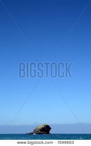 เกาะหิน gull และ A ฟ้า Portreath คอร์นวอลล์ อังกฤษ