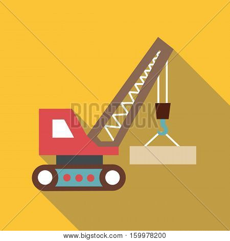 Autocrane icon. Flat illustration of autocrane vector icon for web