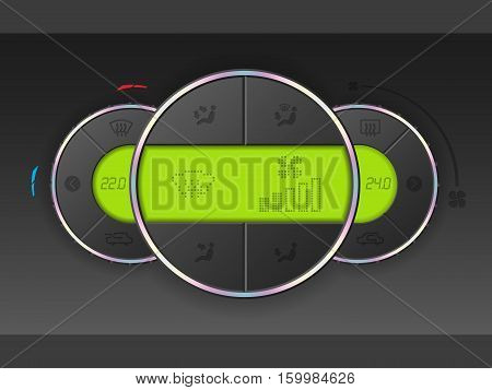 Air condition gauge combo with green lcd display and various options