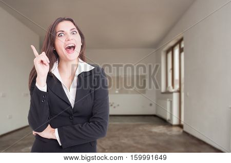 Excited Female Realtor Having A Great Idea