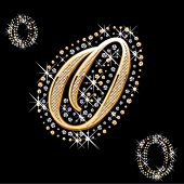 shiny gold and diamond letter