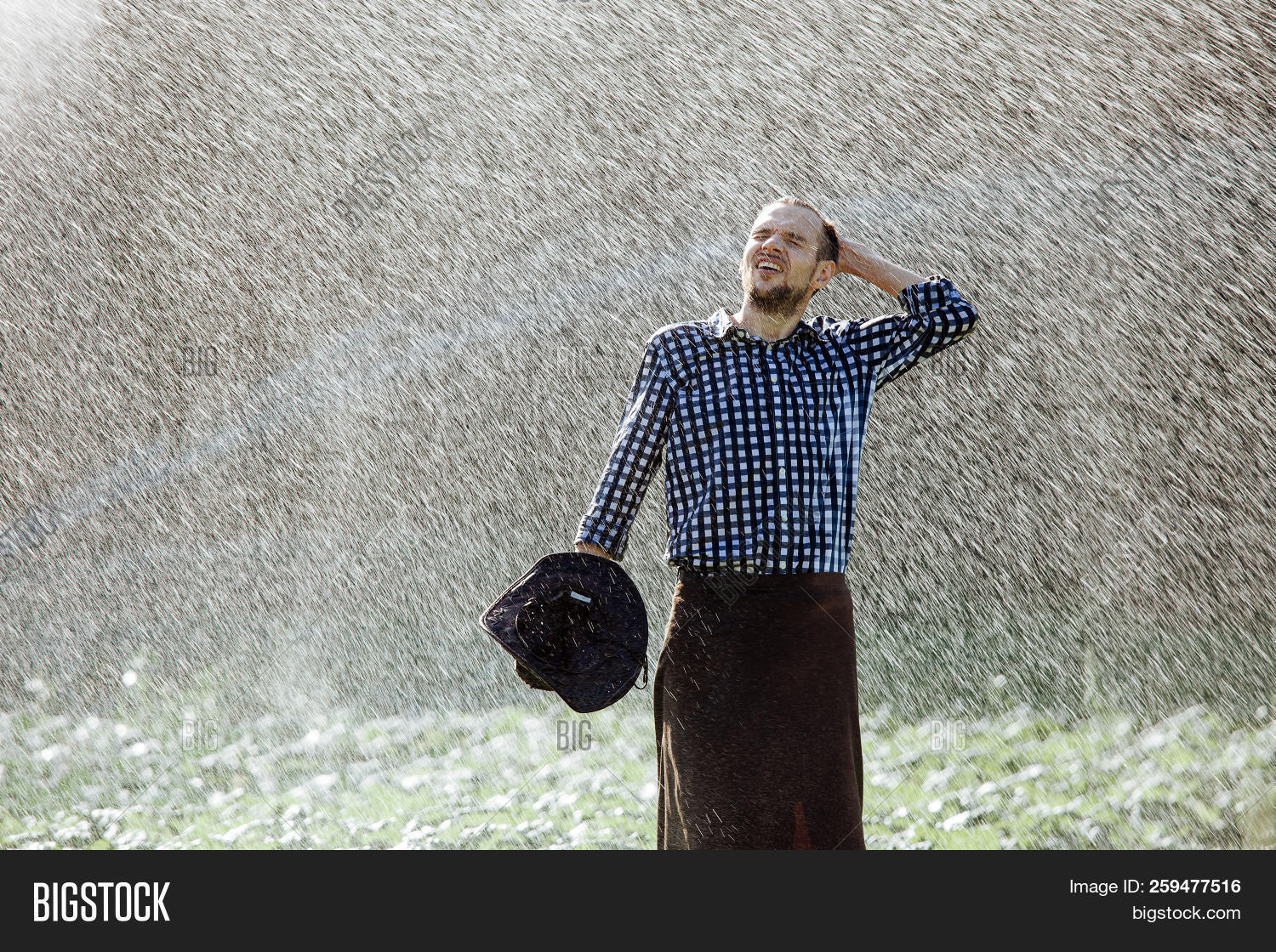 Man Wet Under Rain Image & Photo (Free Trial) Bigstock