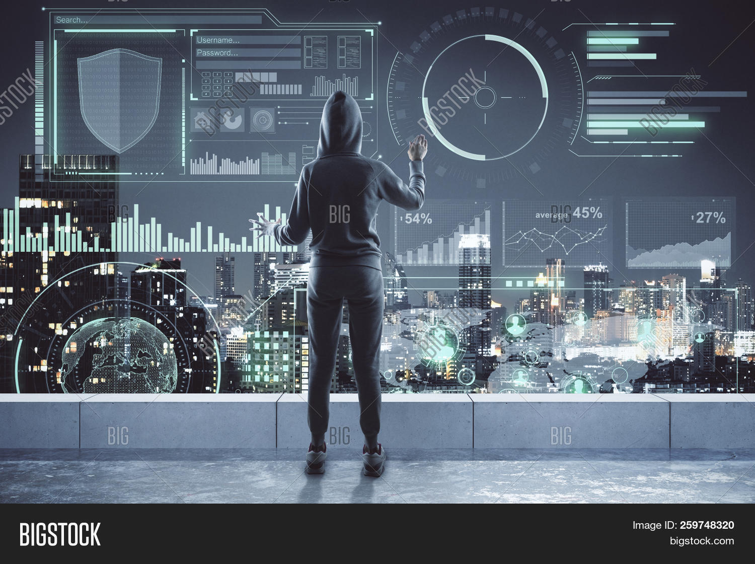 Back View Young Hacker Image & Photo (Free Trial) | Bigstock