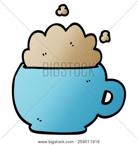 cartoon doodle frappacino