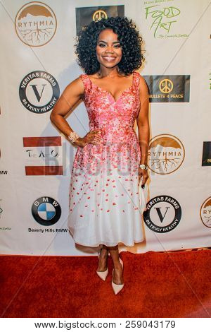 Kelly Jenrette arrives at the The Art Of Social Media EMMY Gifting Lounge at the Waldorf Astoria Hotel, Beverly Hills, CA on Sept. 15, 2018.