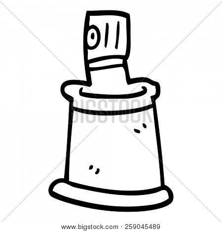 line drawing cartoon aersol can