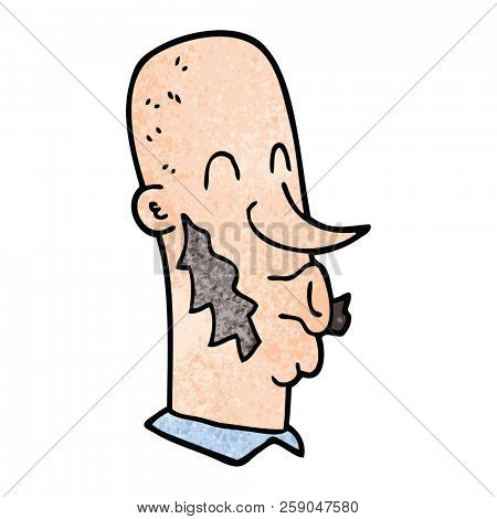 cartoon doodle man with side burns