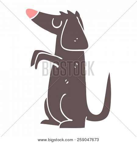 cartoon doodle well behaved dog