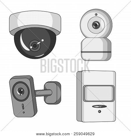 Vector Illustration Of Cctv And Camera Logo. Set Of Cctv And System Stock Vector Illustration.