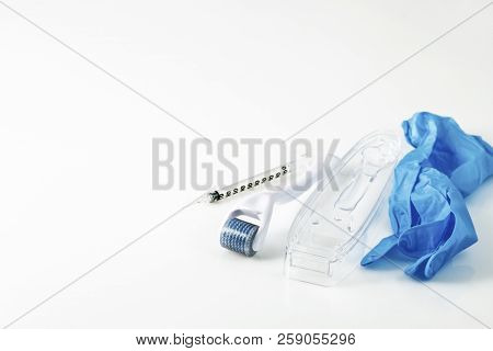 Derma Roller For Medical Micro Needling Therapy. Tool Also Known As: Derma Roller, Mesoroller, Meso-