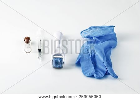 Derma Roller For Medical Micro Needling Therapy. Tool Also Known As: Derma Roller, Mesoroller, Meso-